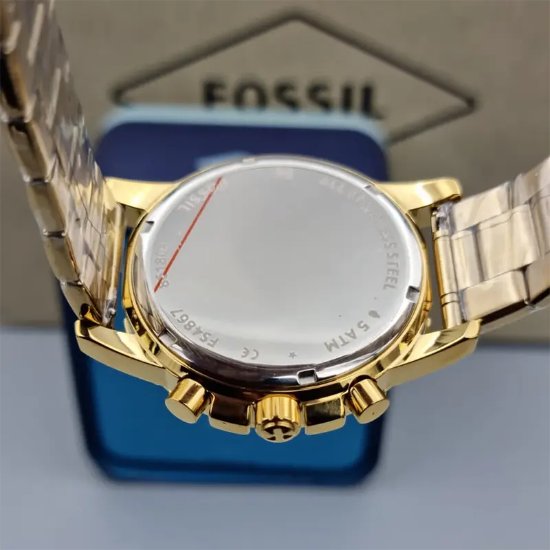 Fossil Dean Chronograph Champagne Dial Men's Watch- FS4867